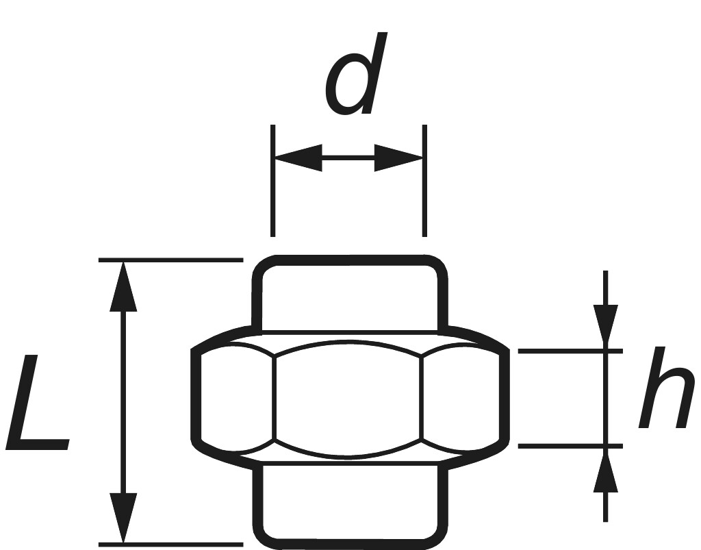 Rohrverschraubung Nr. 10a  DIN 2993 kon. Dicht. I/I  schwarz 1    "